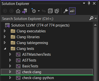 Start check-clang project&rsquo;s build to run Clang&rsquo;s test suite